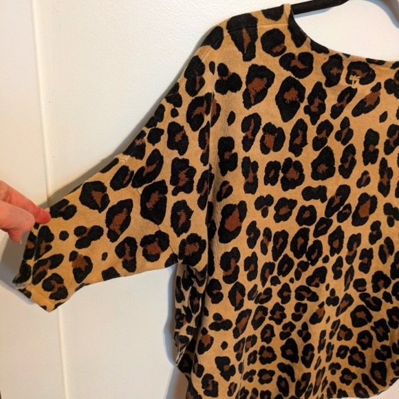 Tyler Boe Leopard Print Cashmere Blend Sweater S - Picture 5 of 9